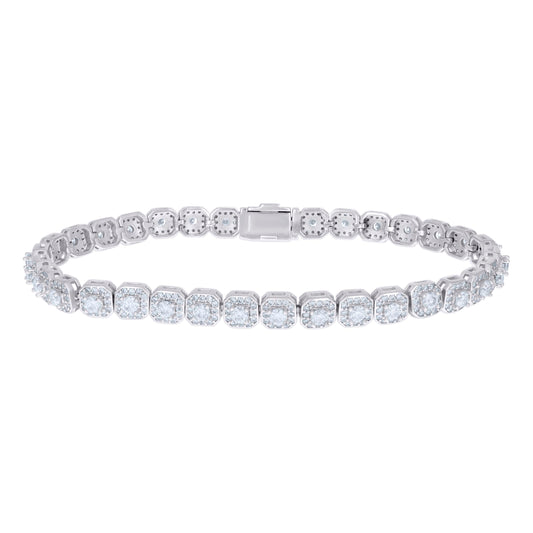 925 Sterling Silver  Moissanite Necklace 6mm