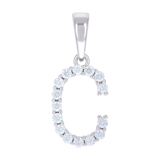925 Sterling Silver 0.47Ctw Moissanite Pendant Let