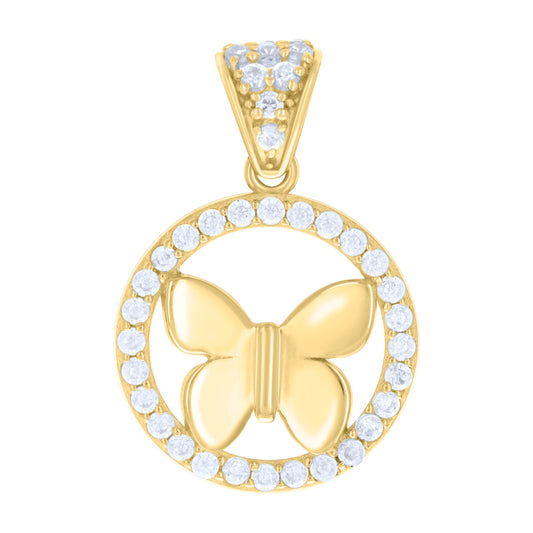 14Kt Gold Cz Pendant