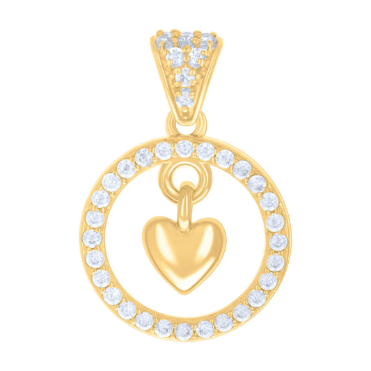 14Kt Gold Cz Pendant