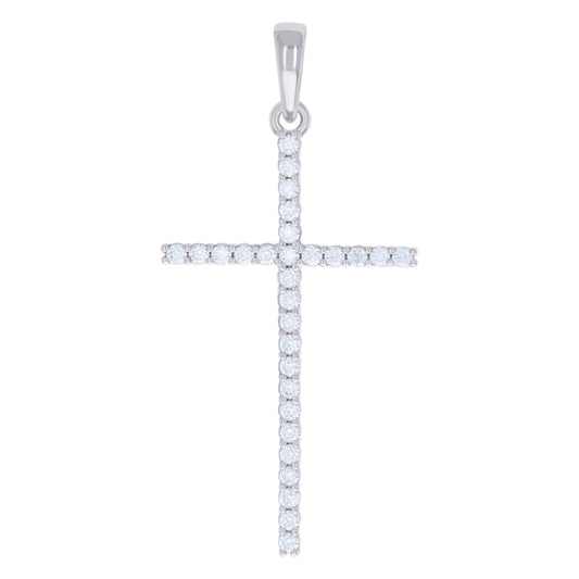 925 Sterling Silver 0.91Ctw Moissanite Pendant