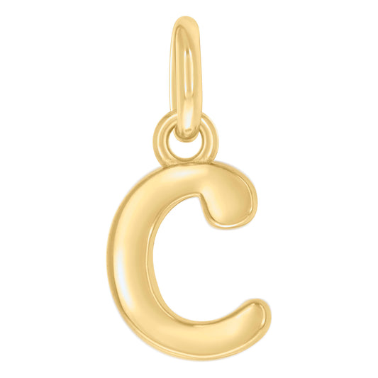 925 Sterling Silver Initial Pendant "C"
