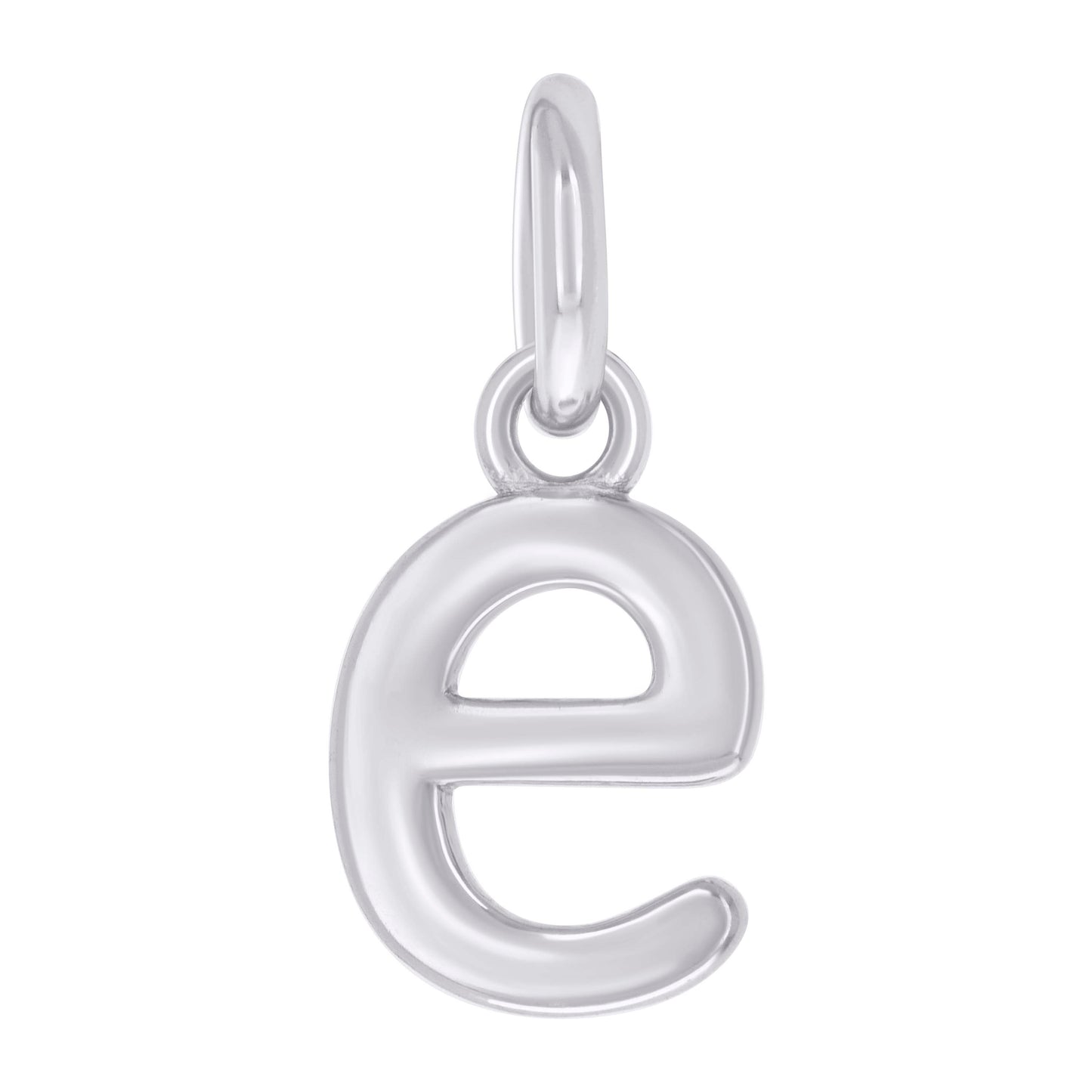 925 Sterling Silver Initial Pendant "E"