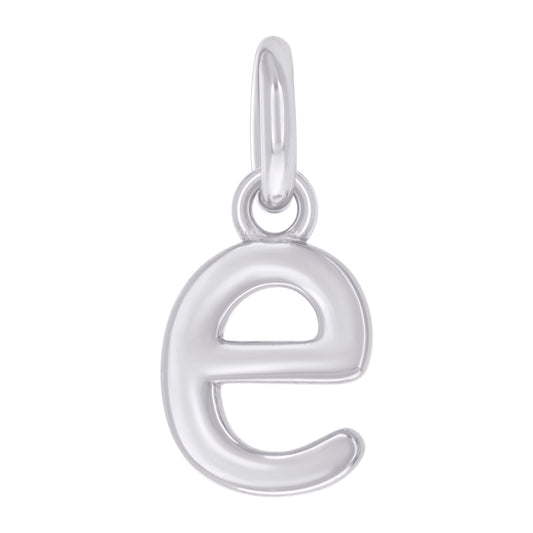 925 Sterling Silver Initial Pendant "E"