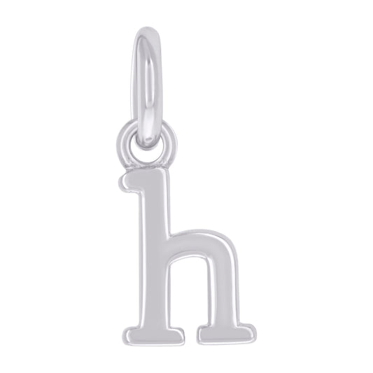 925 Sterling Silver Initial Pendant "H"