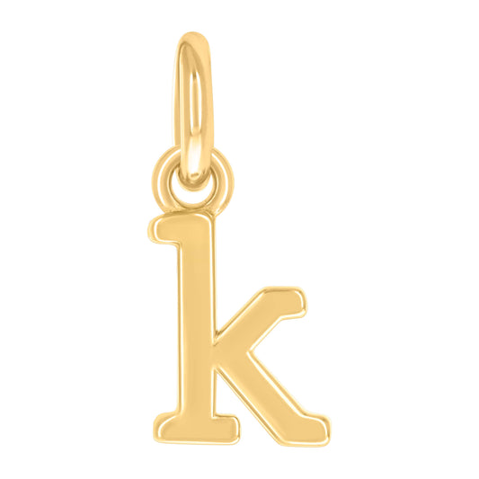 925 Sterling Silver Initial Pendant "K"