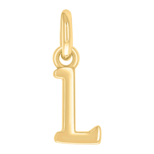 925 Sterling Silver Initial Pendant "L"