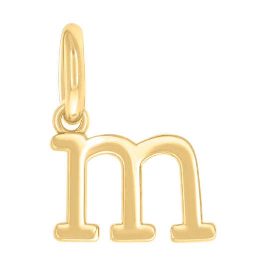925 Sterling Silver Initial Pendant "M"