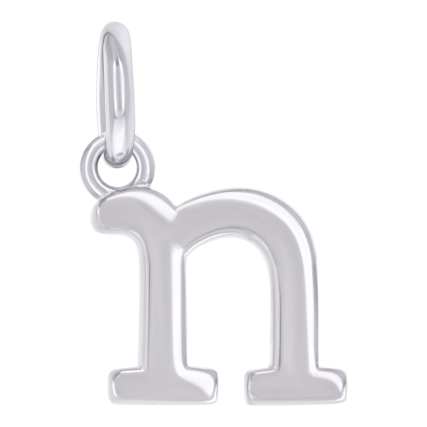 925 Sterling Silver Initial Pendant "N"