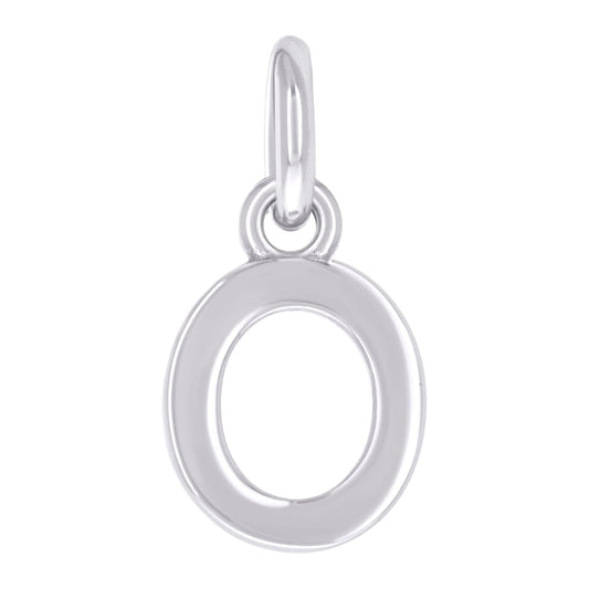 925 Sterling Silver Initial Pendant "O"