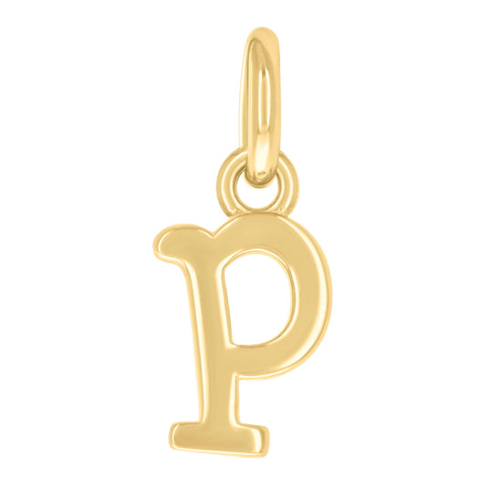 925 Sterling Silver Initial Pendant "P"