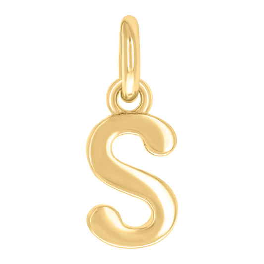 925 Sterling Silver Initial Pendant "S"