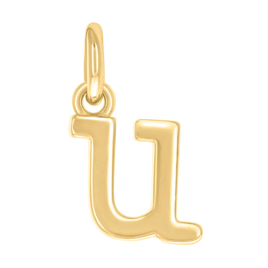925 Sterling Silver Initial Pendant "U"