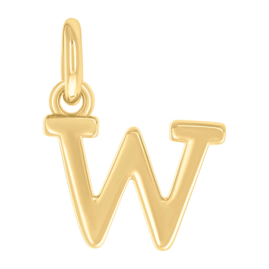 925 Sterling Silver Initial Pendant "W"