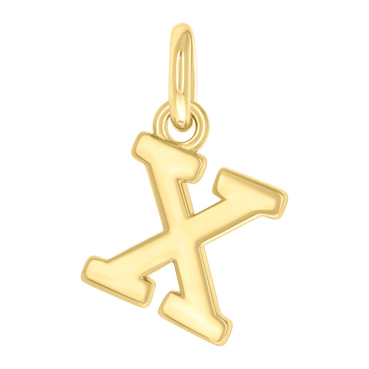 925 Sterling Silver Initial Pendant "X"