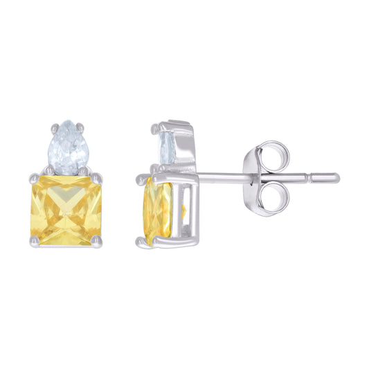 925 Sterling Silver Cz Earrings