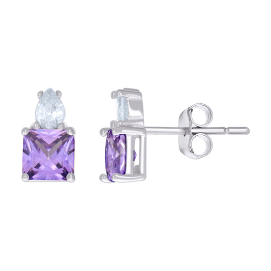 925 Sterling Silver Cz Earrings