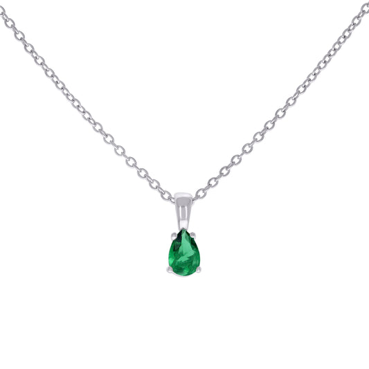 925 Sterling Silver Cz Necklace 16"+2"