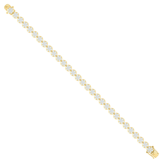 10Kt Gold Cz Bracelet  7.5"