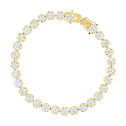 10Kt Gold Cz Bracelet  7.5"
