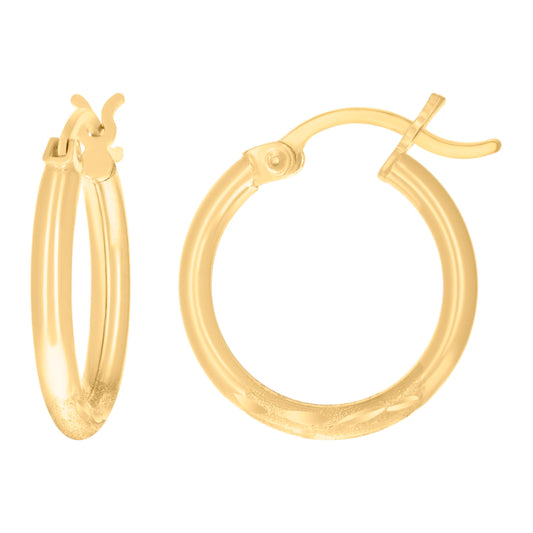 14Kt Gold Hoop Earrings 2mm-15