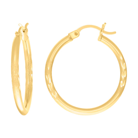 14Kt Gold Hoop Earrings 2mm-22