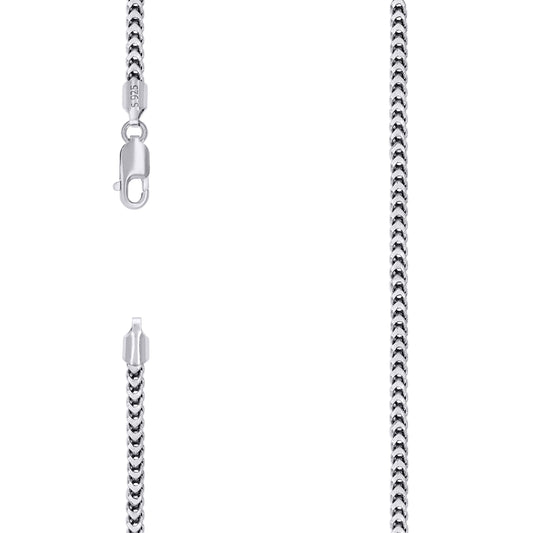 925 Silver Hollow Franco Chain 2.5mm