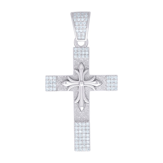 925 Silver Pendant With Moissanite Ctw 0.88