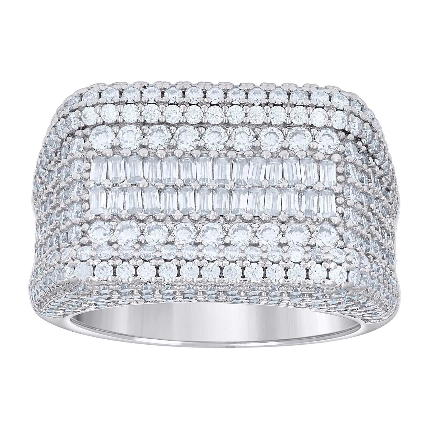 925 Sterling Silver R:3.83Ctw, B:0.79Ctw Moissanit