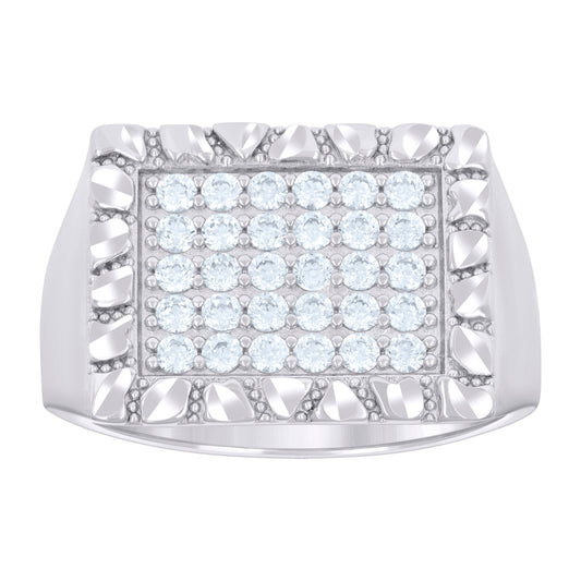 925 Sterling Silver Cz Ring S8