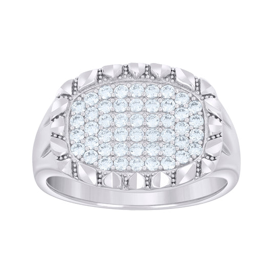 925 Sterling Silver Cz Ring S8