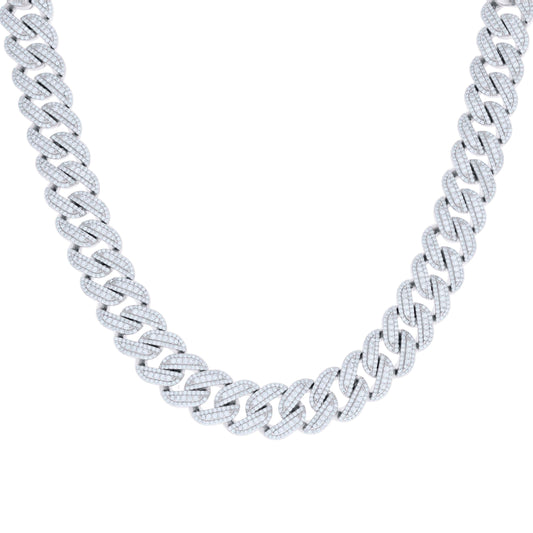925 Sterling Silver Moissanite Chain 14mm-8.5"-22"