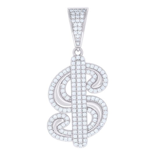925 Sterling Silver 1.38Ctw Moissanite Pendant
