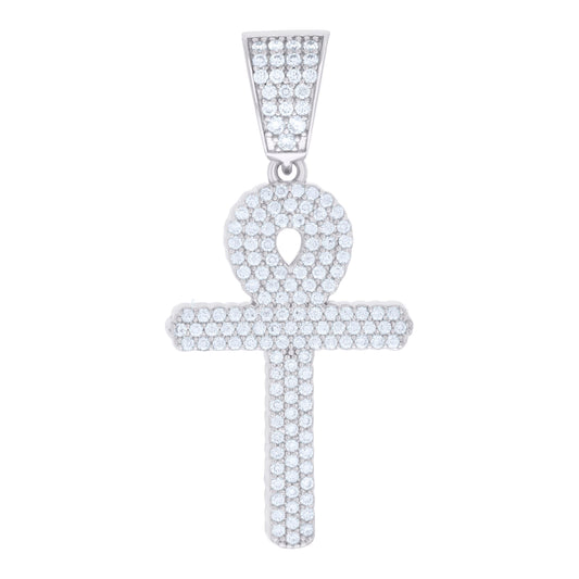 925 Sterling Silver Pendant Moissanite 0.96 Ctw