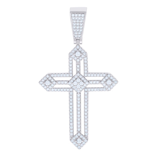 925 Sterling Silver Pendant Moissanite 1.51 Ctw