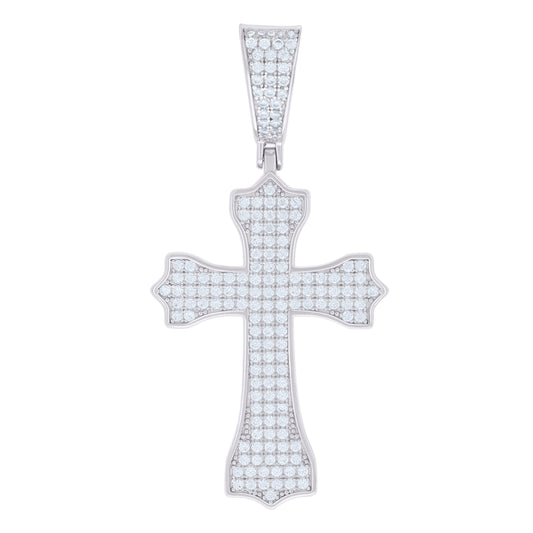 925 Sterling Silver Pendant Moissanite 1.31 Ctw