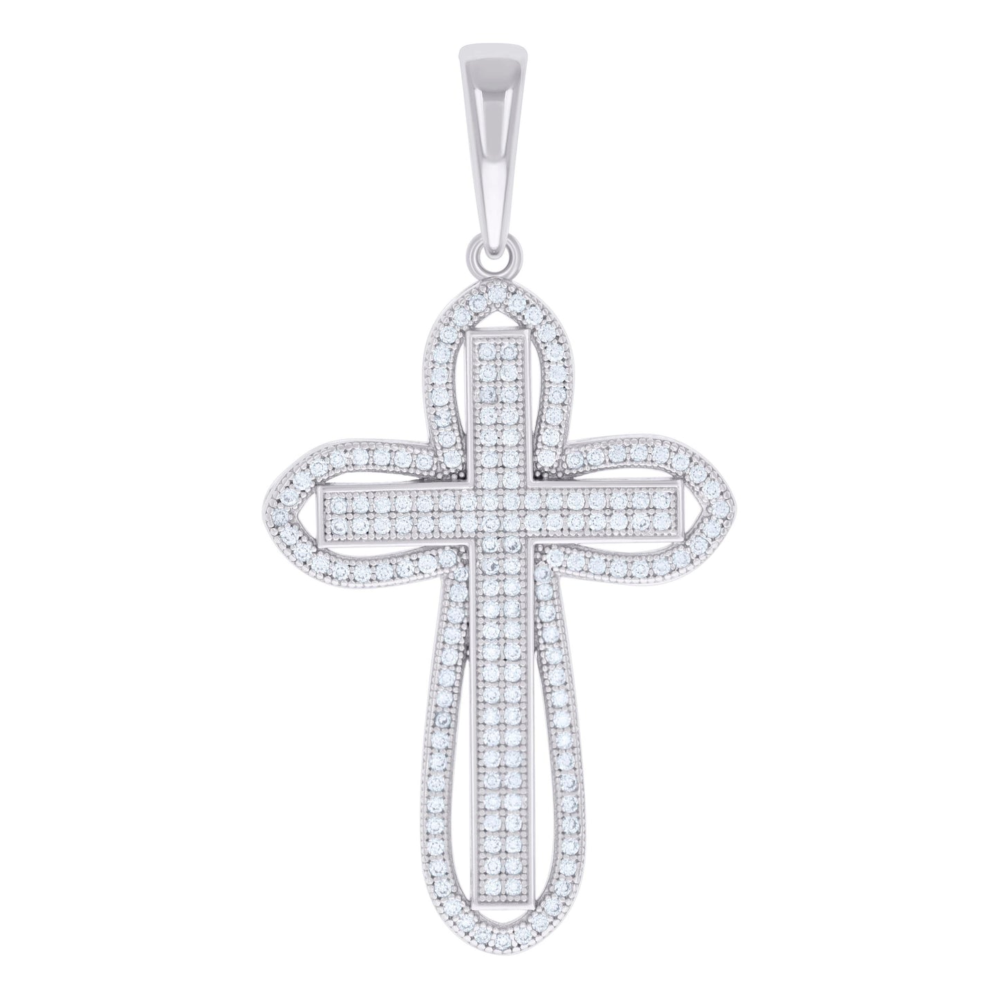 925 Sterling Silver Pendant Moissanite 1.09 Ctw