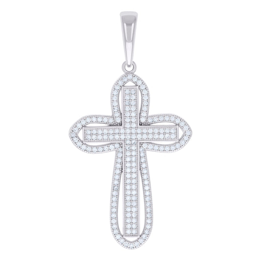 925 Sterling Silver Pendant Moissanite 1.09 Ctw
