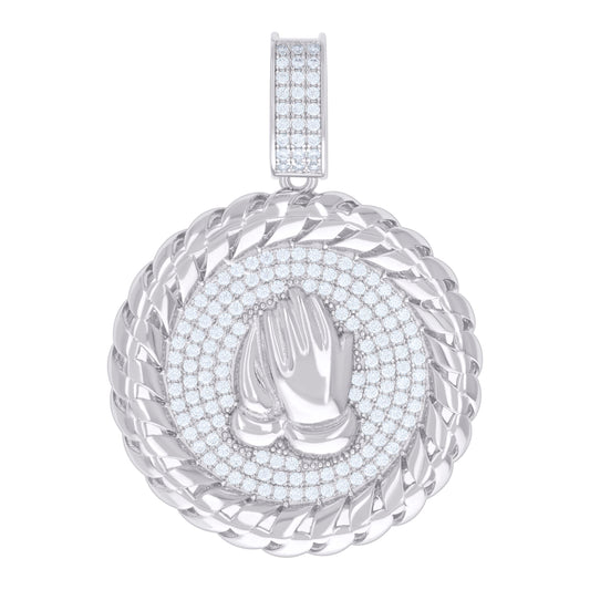 925 Sterling Silver 1.57Ctw Moissanite Pendant