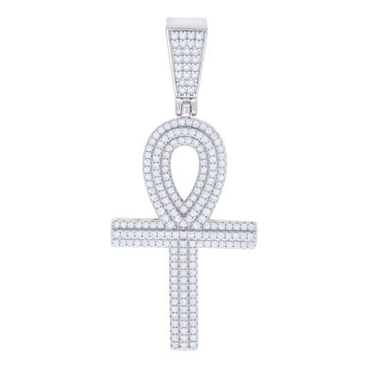 925 Sterling Silver Pendant Moissanite 1.15 Ctw
