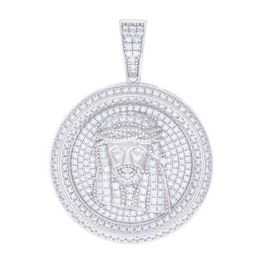 925 Sterling Silver 1.63Ctw Moissanite Pendant