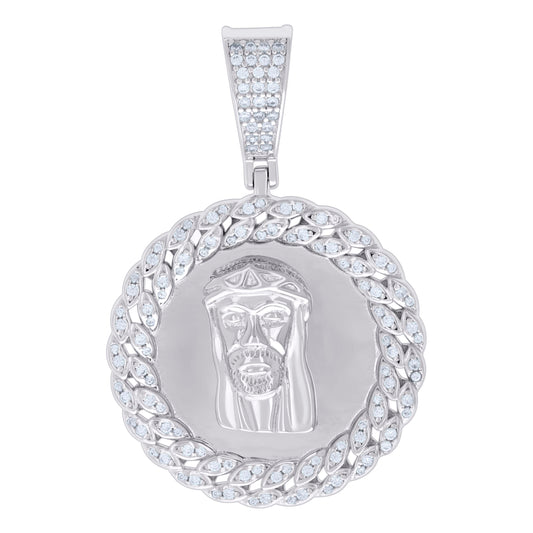 925 Sterling Silver 0.69Ctw Moissanite Pendant