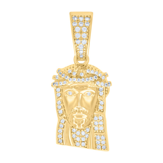 925 Sterling Silver Pendant Moissanite 0.35 Ctw