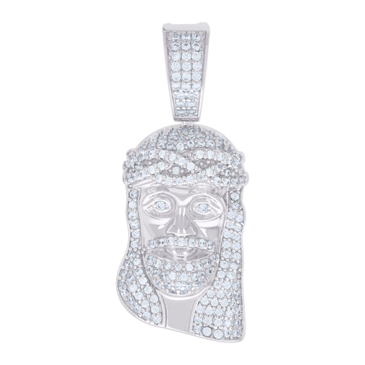 925 Sterling Silver Pendant Moissanite 0.77 Ctw