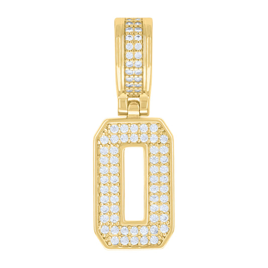 925 Silver Initial Letter "O" Pendant Moissanite C