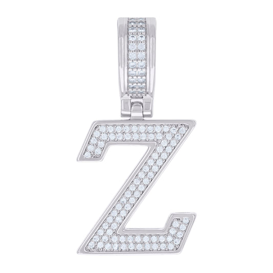925 Silver Initial Letter "Z" Pendant Moissanite C