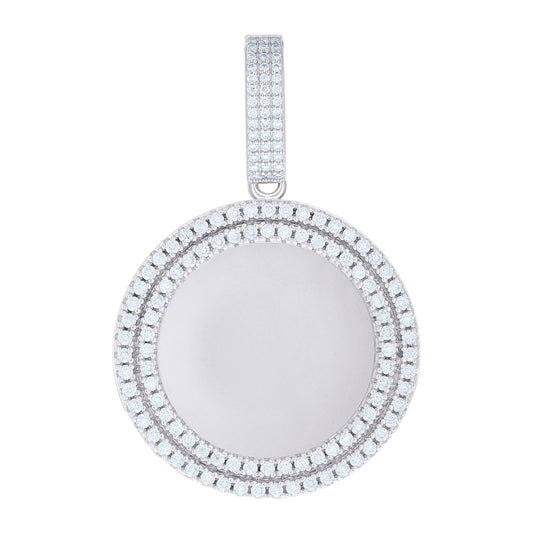 925 Sterling Silver 1.72Ctw Moissanite Pendant