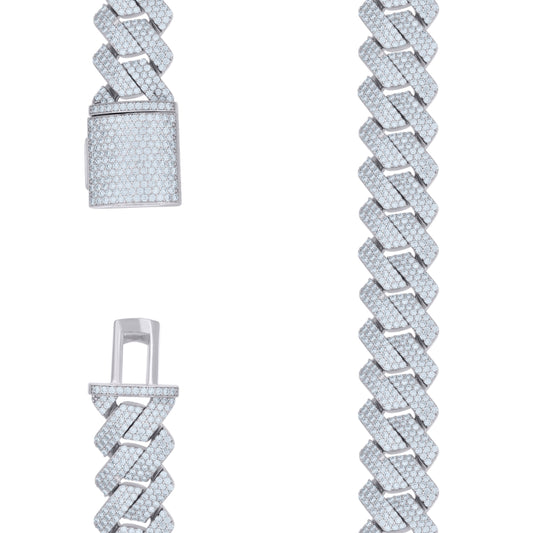 925 Sterling Silver Moissanite Monaco 20mm
