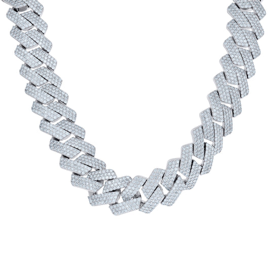 925 Sterling Silver Moissanite Monaco 20mm