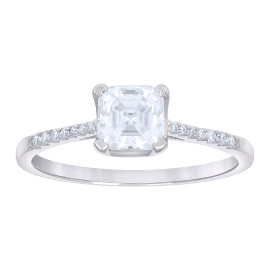 925 Sterling Silver 1.42Ctw Moissanite Ring S5